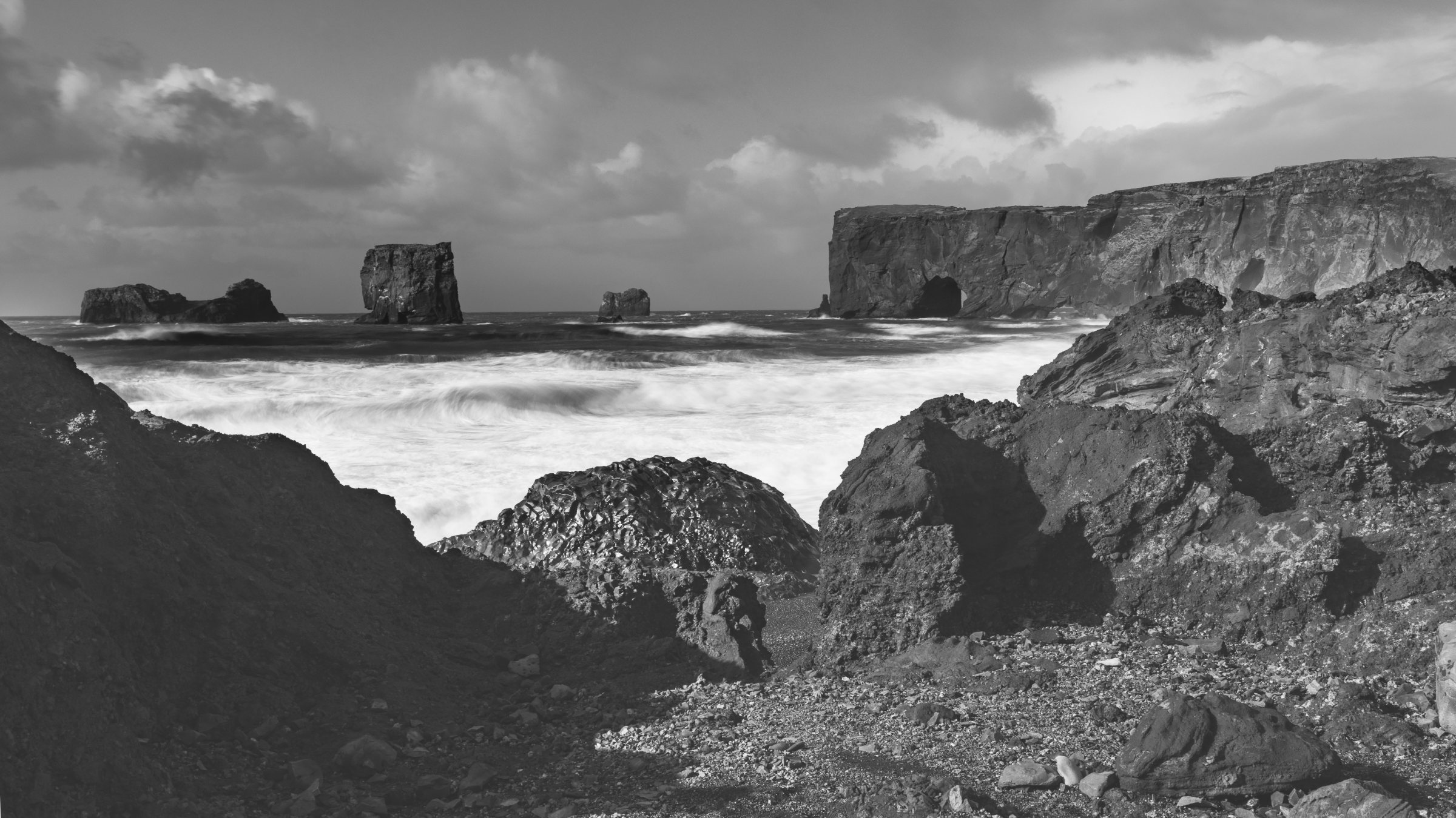 Dyrhólaey sea stacks