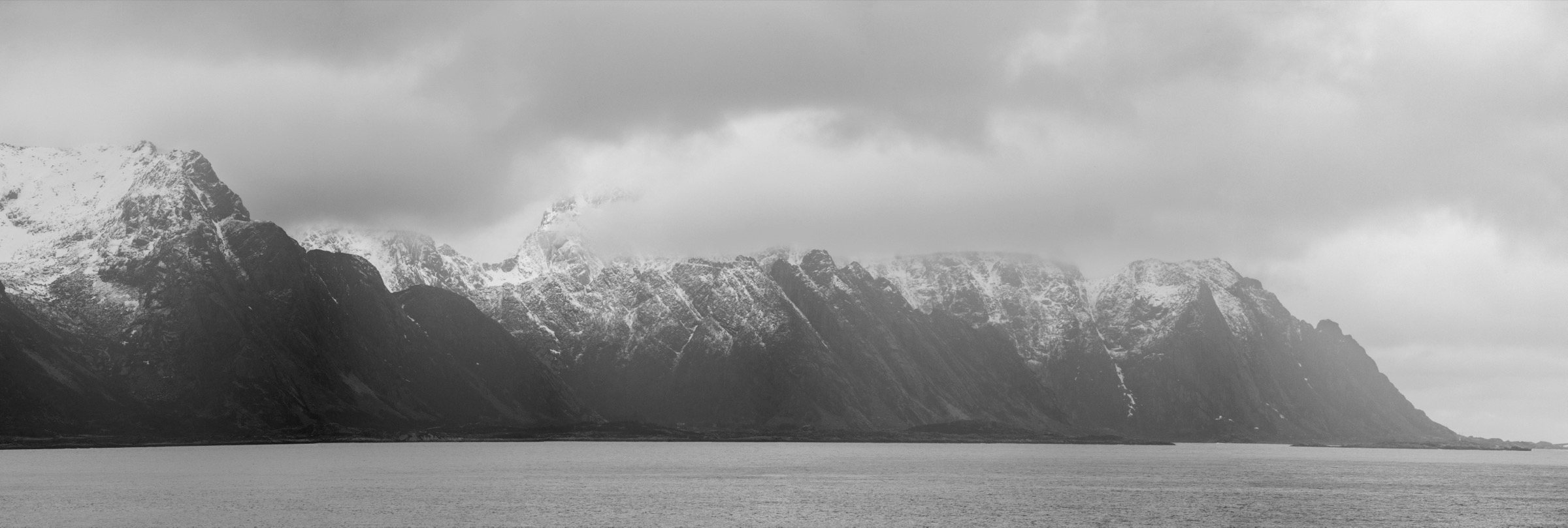 Fjord wall in cloud